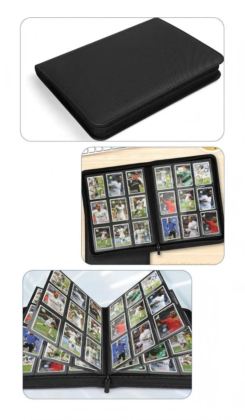 9 Pocket Zipper Card Binder 360 Slots Premium Pu Cover Durable Side Loading Trading Holder Tcg