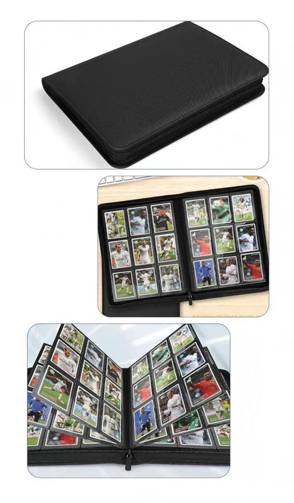 9 Pocket Zipper Card Binder 360 Slots Premium Pu Cover Durable Side Loading Trading Holder Tcg