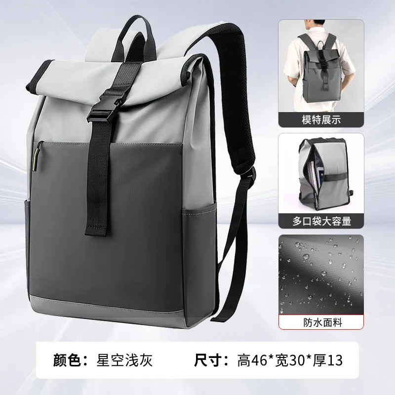 Men Backpack Travel Women Light Waterproof Computer Bag Commuting Schoolbag - Waterproof