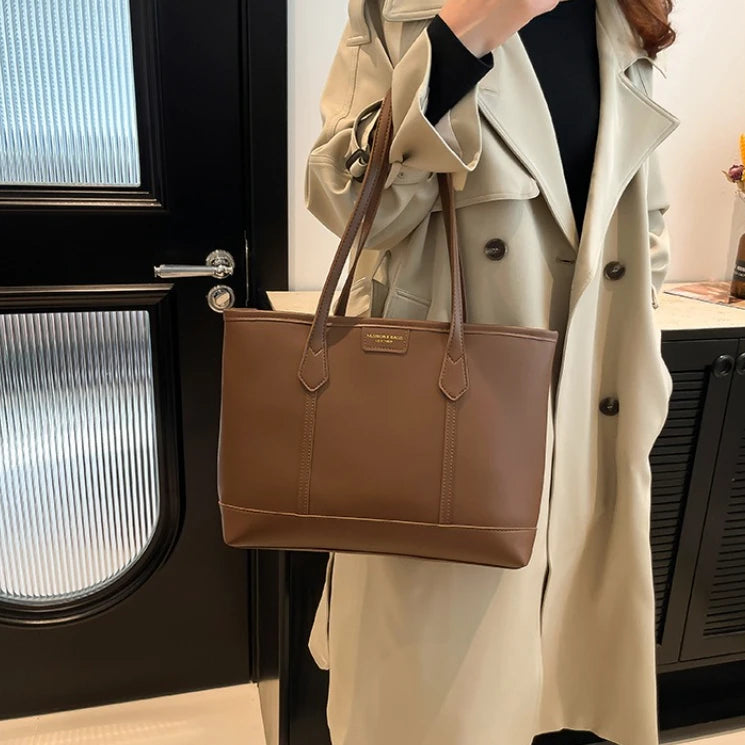 Large PU Leather Tote Bag for Women – Work & Daily Use