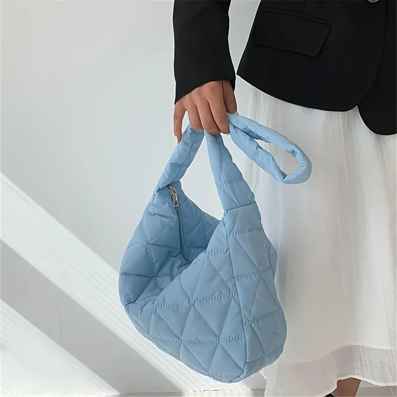 Quilted Puffer Shoulder Bag – Lightweight Crossbody Tote