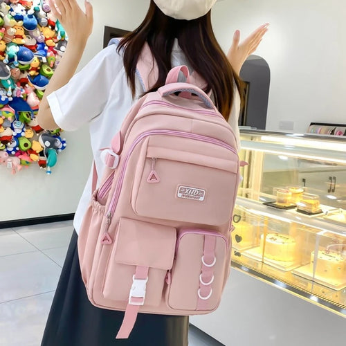Large School Backpack for Teen Girls Multi-Pocket Bookbag