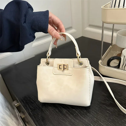 Stylish Banquet Leopard Print Crossbody Bag Vintage Chic Tote Retro Buckle Handbag Underarm Shoulder