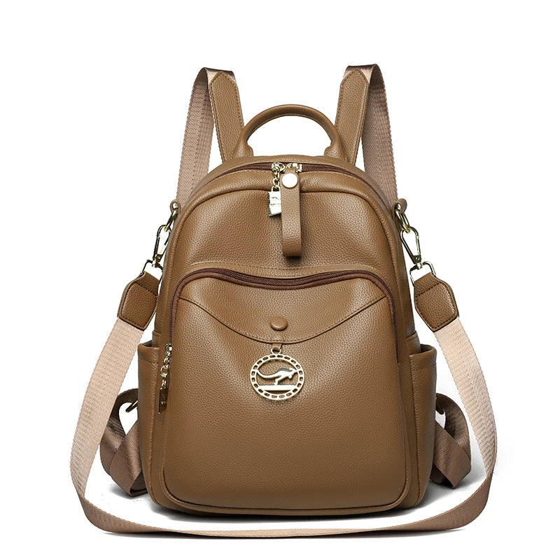 Large PU Leather Backpack for Women
