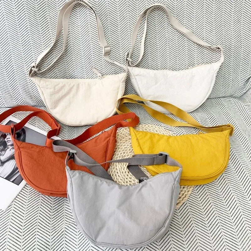 Crescent Crossbody Bag – Lightweight Shoulder Purse with Adjustable Strap