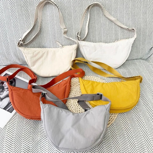 Crescent Crossbody Bag – Lightweight Shoulder Purse with Adjustable Strap