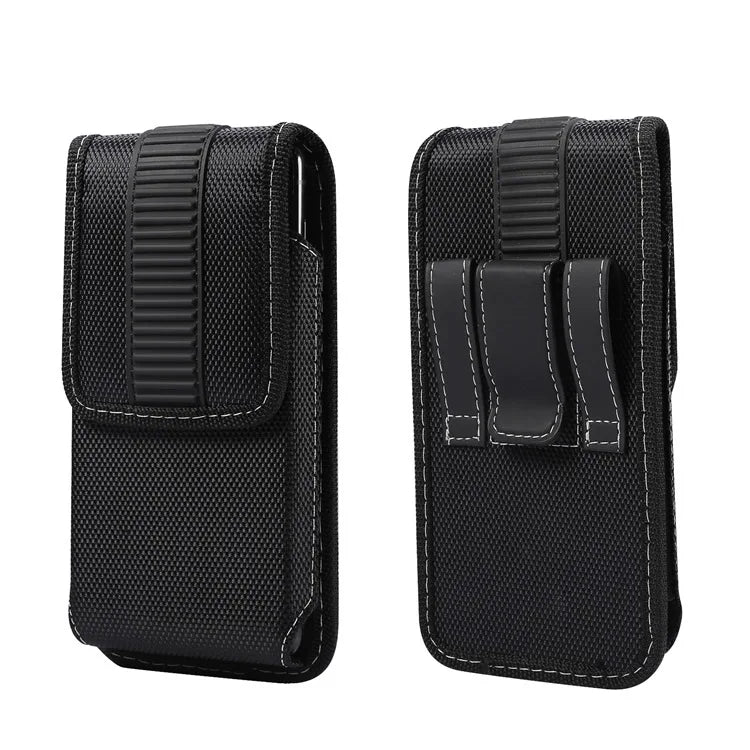 Waist-Mounted Mobile Phone Storage Waist Bag Oxford Cloth Men S Magnetic Buckle Vertical Leather