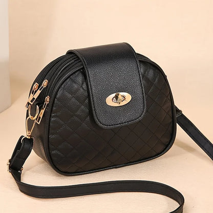 Quilted Crossbody Bag for Women – Vintage Lock Shoulder Purse