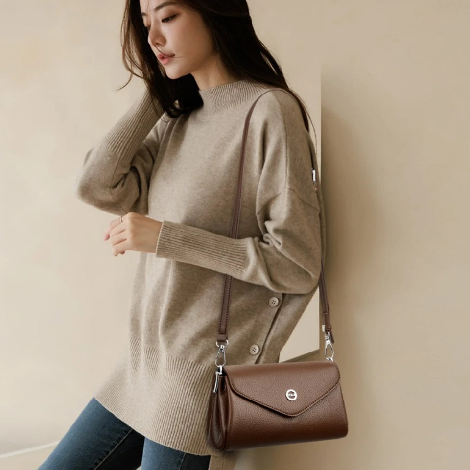 Multi-Layer PU Leather Crossbody Bag for Women