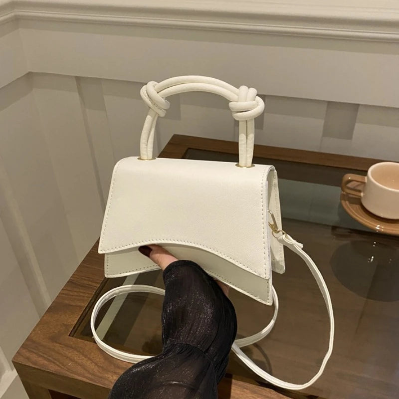 Mini Crossbody Bag – Knotted Handle Purse with Detachable Strap