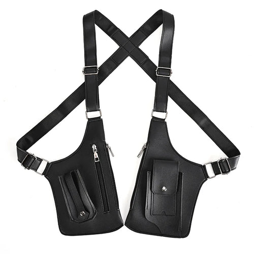 Homefish Double Shoulder Strap Tactical Fishing Bag Waterproof Pu Multi-Pocket Outdoor Anti-Theft