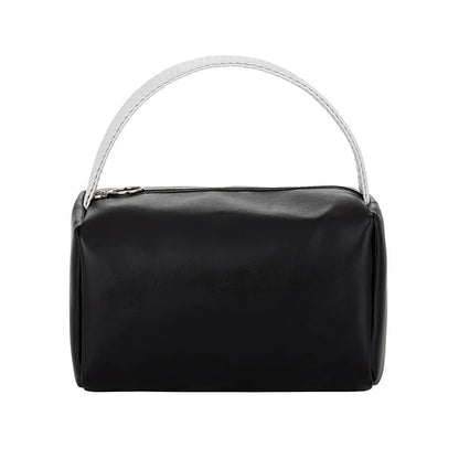 Waterproof PU Leather Makeup Bag – Portable Cosmetic Organizer with Handle