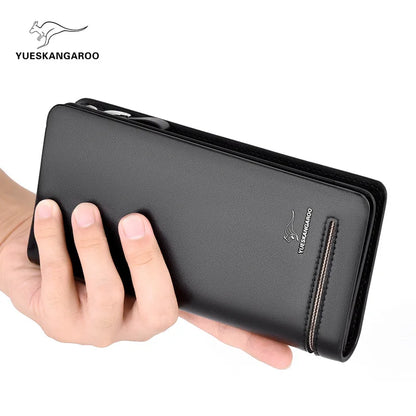 Men S Hand-Held Bag Wallet Multiple Compartments Fashionable Large-Capacity Mobile Phone Storage