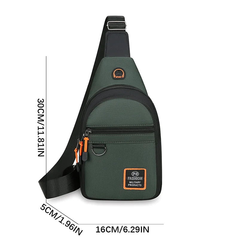 Men's Crossbody Chest Bag – Large Capacity Outdoor Sling Pack