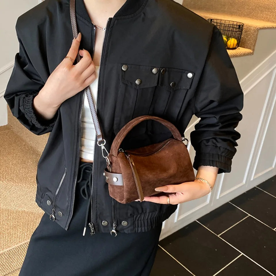 Retro Mini Crossbody Bag for Women – PU Leather Shoulder Purse