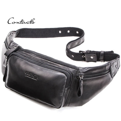 Real Leather Sports Fanny Pack Multifunctional Mobile Phone Storage Large Capacity Men Women General