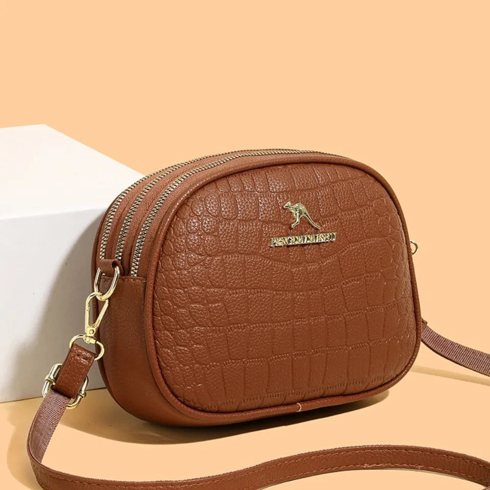 Crocodile PU Leather Women's Crossbody Bag – Light Luxury Shoulder Handbag