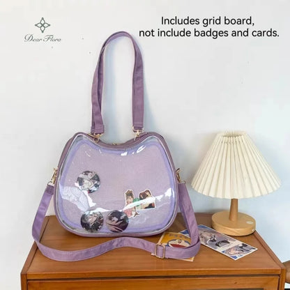 Cat-Shaped Ita Bag – Transparent Crossbody Shoulder Bag