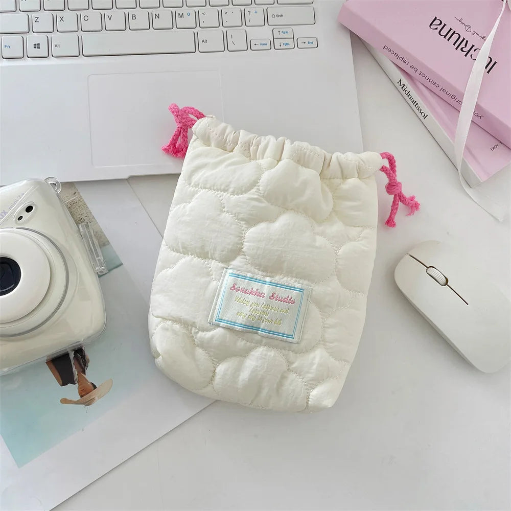 Anti-Scratch Drawstring Camera Bag Small Design Handbag Storage Dustproof Anti-Fall Lipstick Outdoor