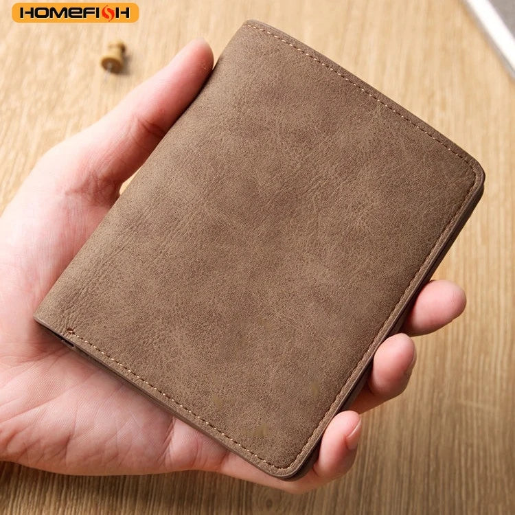 Card Holder Ample Cash Bill Storage Homefish Lightweight Portable Short Wallet Men