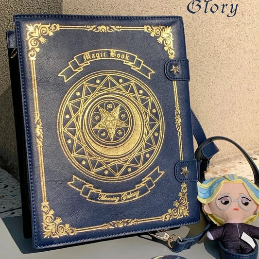 Anime Cosplay Magic Grimoire Backpack Cute Transparent Shoulder Bag Women Large Capacity Student