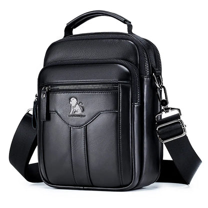 Men S Crossbody Bag Waterproof Retro Head Layer Cowhine Large Capacity Business Hand Lading Shoulder