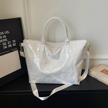 Trendy Personalized Large Capacity Transparent Pvc Tote Bag Outdoor Waterproof Jelly Daily Travel