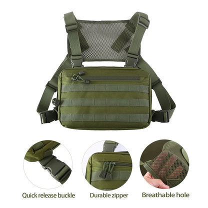 Outdoor Sports Tactical Chest Bag Men Multi-Functional Large-Capacity Chest Bag