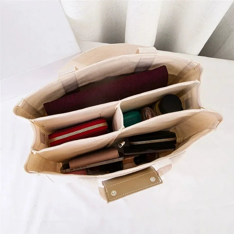 Canvas Tote Bag – Large Capacity Shoulder & Crossbody Handbag