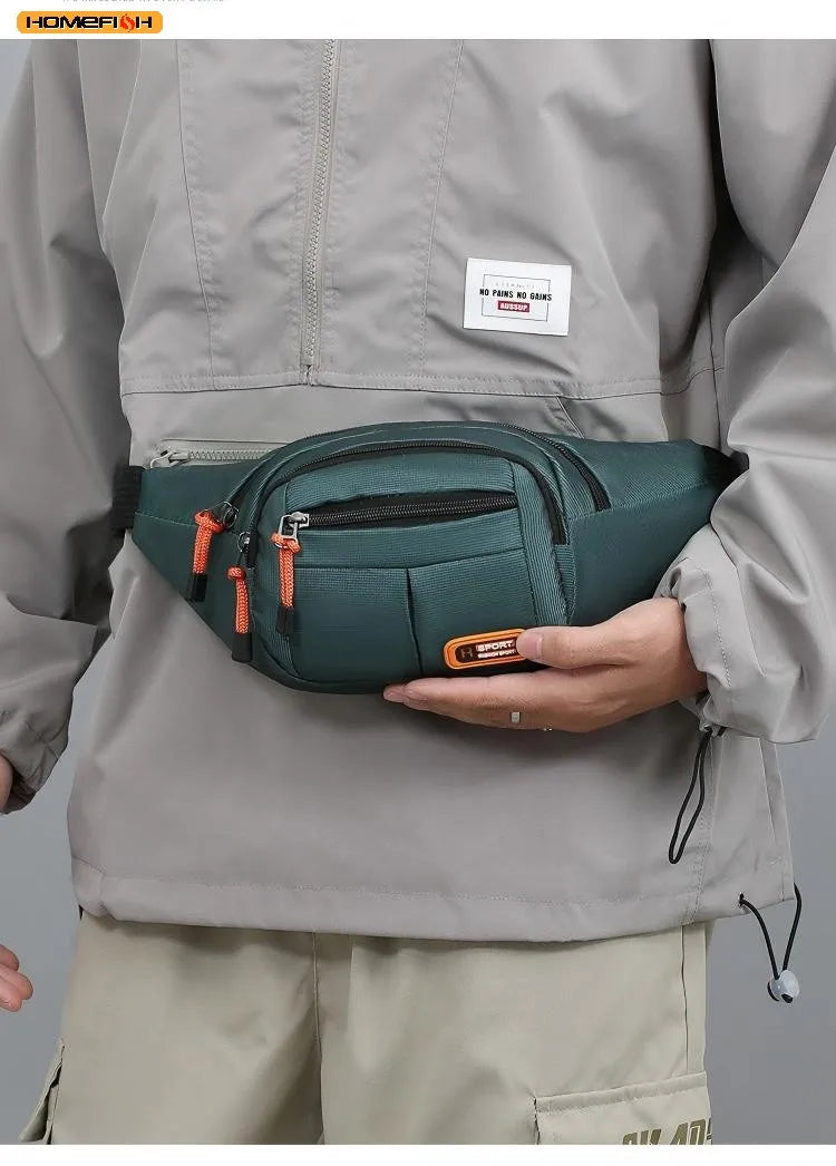 Homefish Unisex Waist Bag Multifunctional Large Capacity Splash Resistant Wear Worksite Outdoor