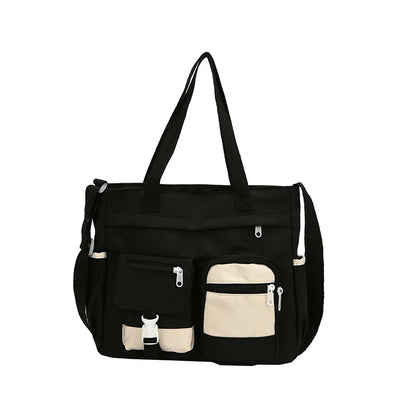 Harajuku Nylon Shoulder Bag – Multi-Pocket Crossbody Messenger Bag