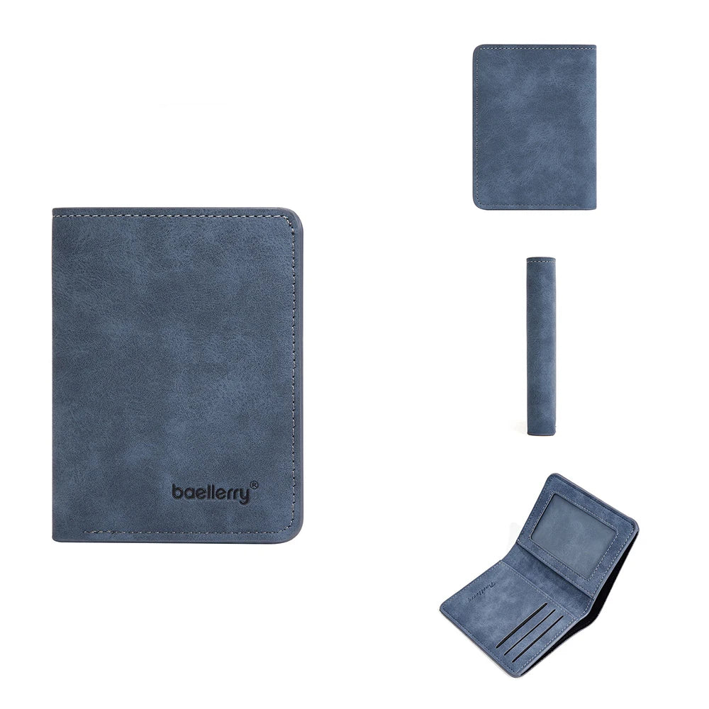 Minimalist Men's Leather Bifold Wallet with Card Slots