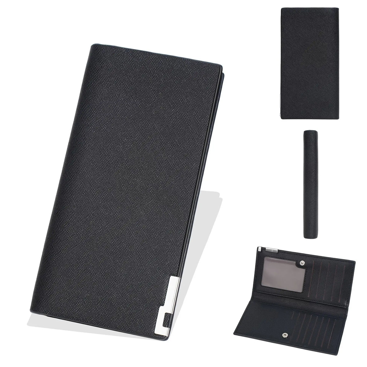 Men S Long Wallet Youth Business Multi-Slot Snap Wallet