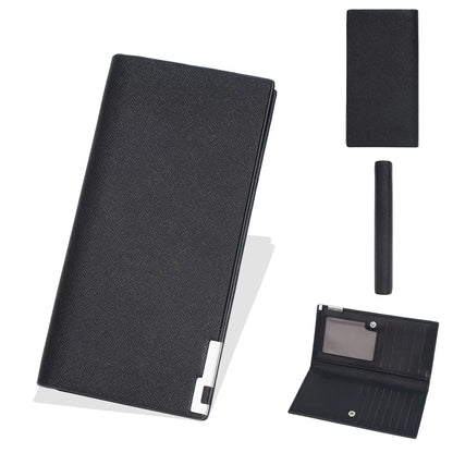 Men S Long Wallet Youth Business Multi-Slot Snap Wallet