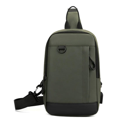 Men S Large Capacity Leisure Cross Body Oxford Cloth Waterproof Hand Shoulder Bag - Waterproof