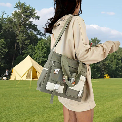 Canvas Tote Shoulder Bag for Teen Girls – Cute Kawaii Style