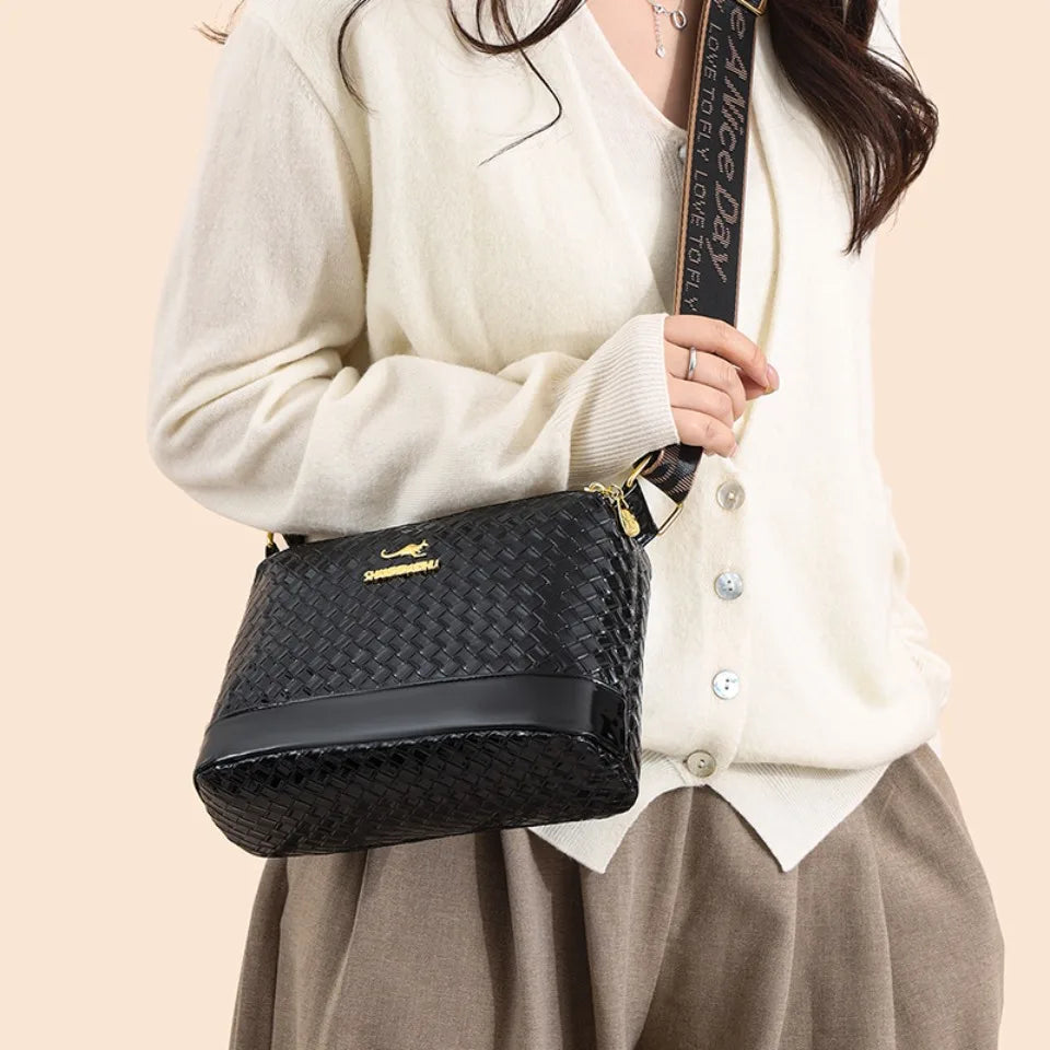 Patent Leather Crossbody Bag – Women's 3-Layer Designer Purse