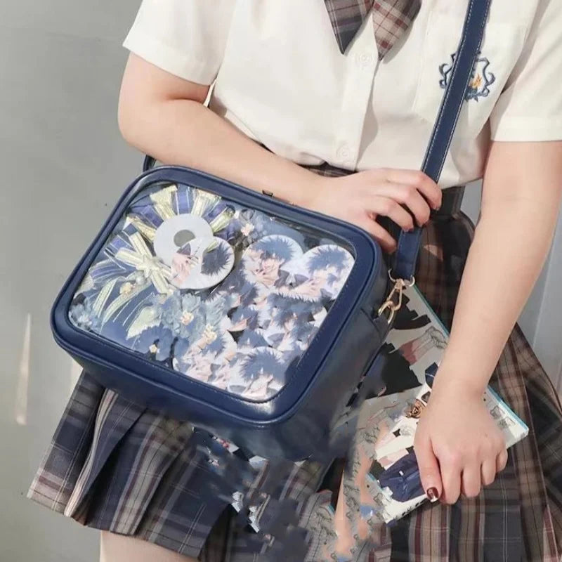 Clear Window Ita Bag Crossbody Shoulder Bag for Girls