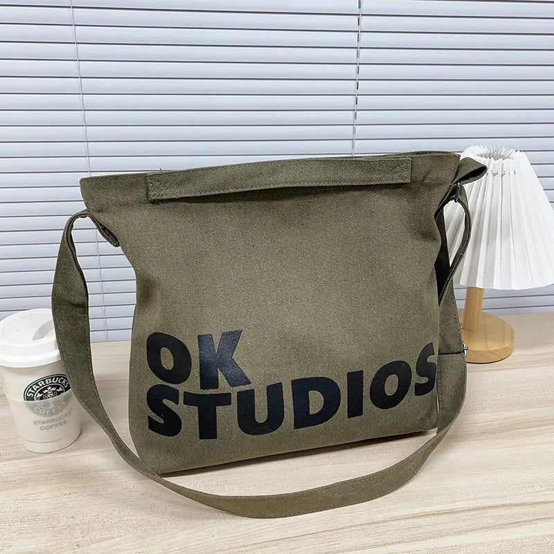 Canvas Messenger Bag – Vintage Retro Large Capacity Shoulder Bag