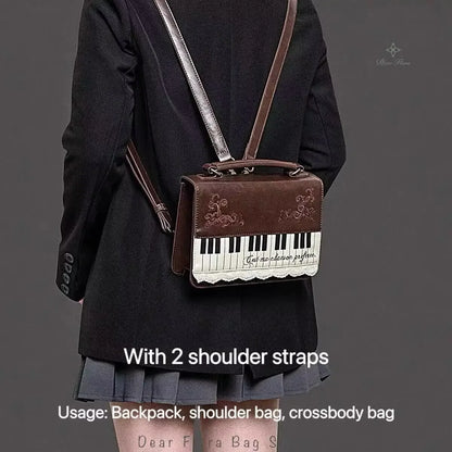 Piano Ita Bag – Vintage Brown Crossbody Shoulder Bag for Women