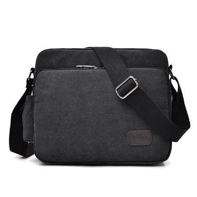Durable Canvas Men S Multi-Functional Single-Shoulder Bag Casual Large-Capacity Crossbody Bag
