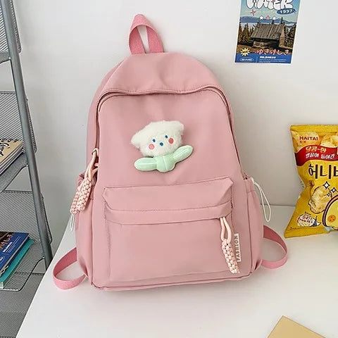 Schoolbag Study Female School Simple All Build Girl Heart Large Capacity Waterproof Backpack