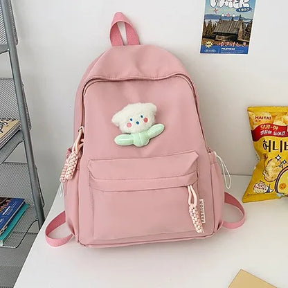 Schoolbag Study Female School Simple All Build Girl Heart Large Capacity Waterproof Backpack