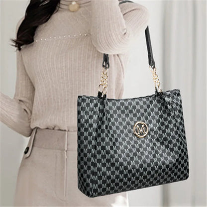Monogram Tote Bag – Large Capacity Shoulder Bag for Women
