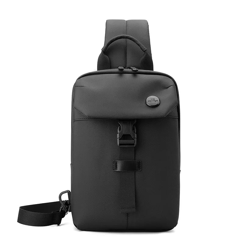 Men S Leisure Chest Bag Large Capacity Shoulder Simple Design Practical Waterproof Crossbody