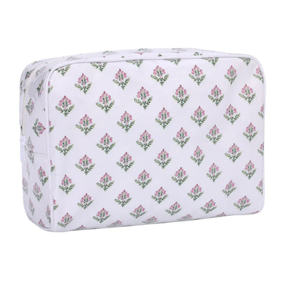 Polyester Pvc Cosmetic Bag Double-Layer Waterproof Storage Color-Printed Portable Makeup Organizer