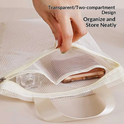 Homefish Mesh Makeup Toiletry Storage Bags Handbags Portable Travel Washing Body Shower Tools