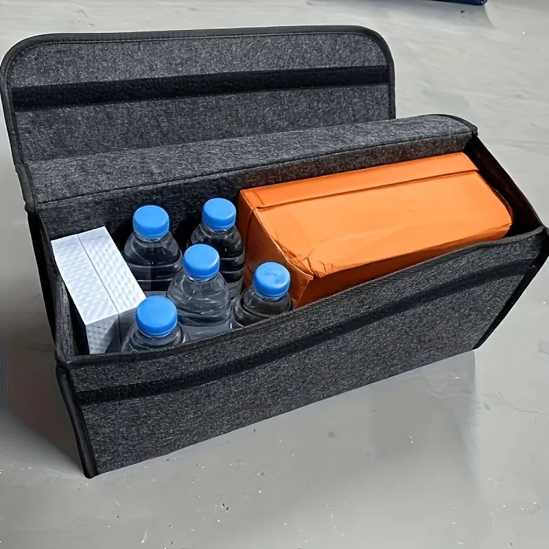 Car Trunk Organizer – Foldable Felt Storage Box for Auto
