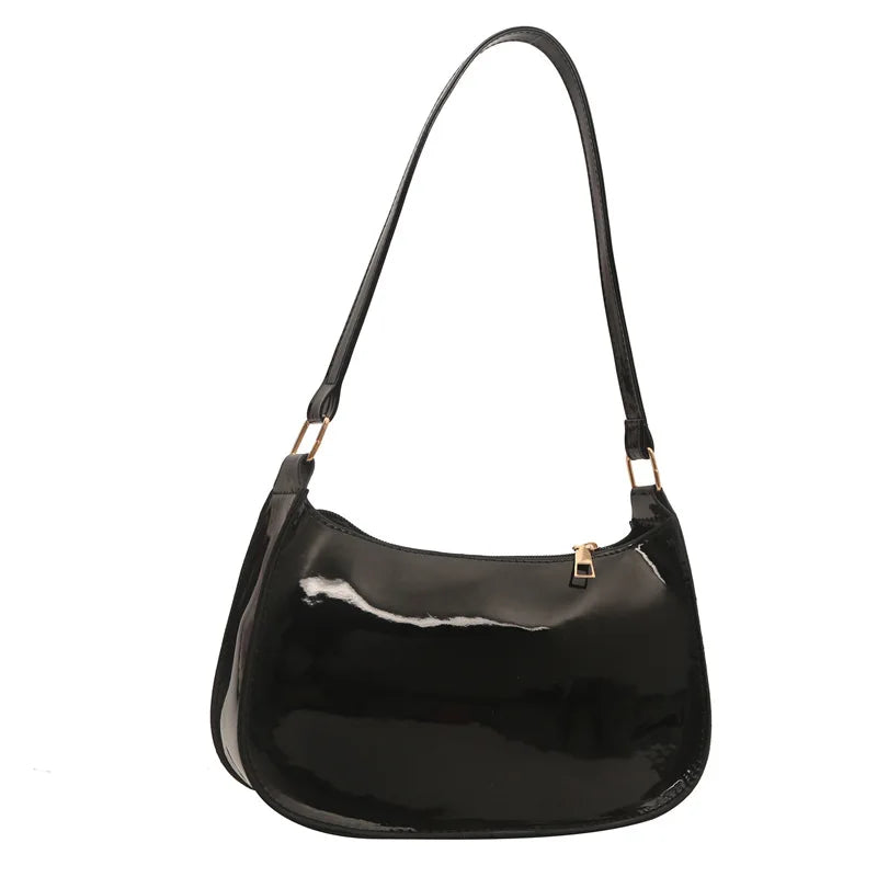 Homefish Pu Leather Underarm Bag Solid Color Women Daily Commuter Shoulder Versatile Mini Handbag