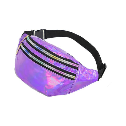 Trendy Personality Women S Waist Bag Laser Cool Lightweight Sport Leisure Female Belt Packs Outings